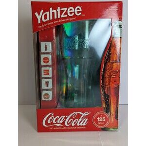 New Yahtzee Coca Cola 125th Anniversary Collector's Edition Game Soda Sealed